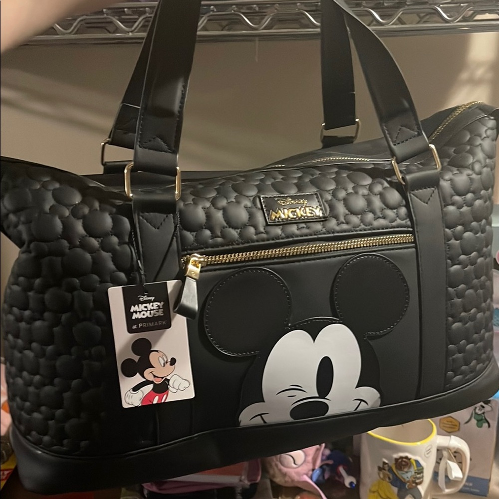 Disney Mickey Mouse Black Quilted Bag